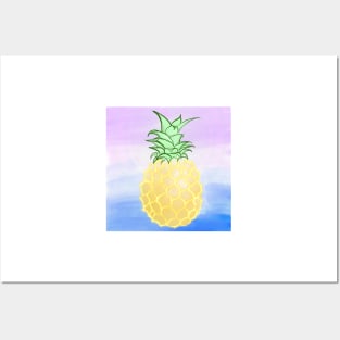 Neon Pineapple Posters and Art